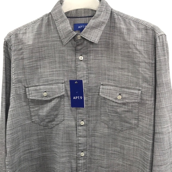NWT Men’s Med Apt.9 Button Down Shirt - Picture 2 of 11